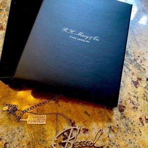 Platinum over sterling silver“Blessed” necklace